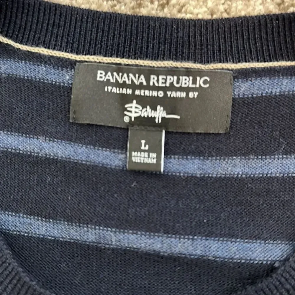 Banana Republic Cento Italian Baruffa Merino Wool Sweater L